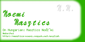 noemi masztics business card